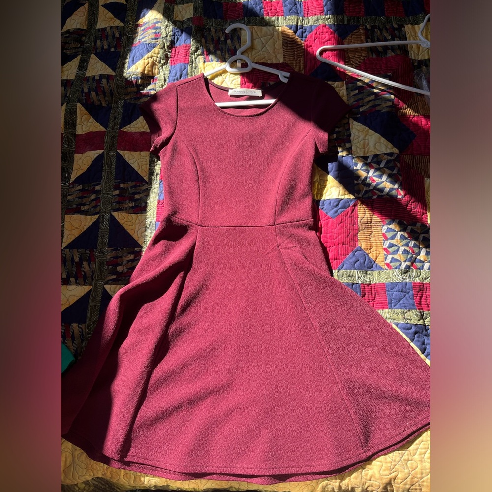 Girls Fall Burgundy Dress - Size Small